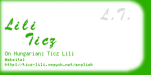 lili ticz business card